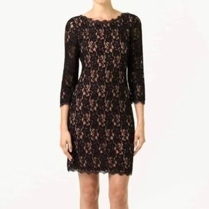 Aritzia Babaton Rafael Black Lace 3/4 Sleeve Mini Dress Size 0